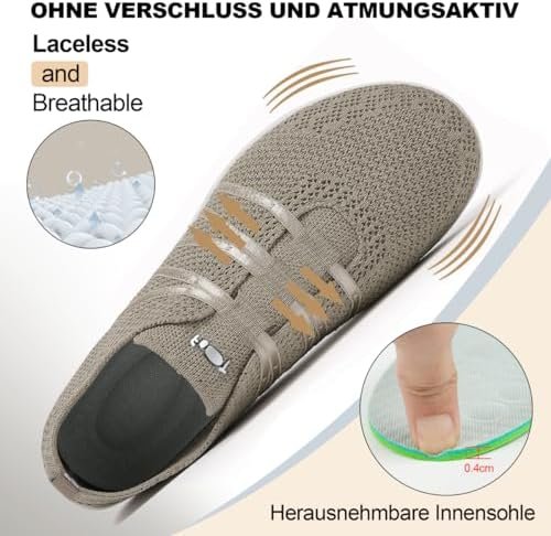 Merdoo Barefoot Shoes Dames Heren Nul Drop Wandelschoenen Ademend Sneakers Niet-Slip Pantoffels Slip On Brede Voeten Barefoot Schoenen Lichtgewicht Sloffen Outdoor Indoor Unisex 37-45EU - Image 3