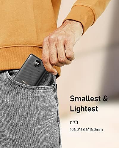 VEEKTOMX Mini Power Bank 10000mAh kleine Powerbank 22,5W USB C PD QC 3.0 Fast Charge Externe batterij, Ultra Compacte Draagbare Oplader met 2 Output Compatibel iPhone 14pro/ Sumsang s22/Xiaomi/OnePlus - Image 5