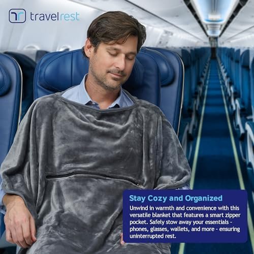 Travelrest® 4-in-1 Premier Class reisdeken met tas - lendensteun - zacht en luxueus - Image 6