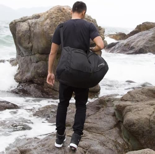 Cotabaty 90L Opvouwbare Reizen Duffle Bag Hold Alle Reizen Bagage Tas Vakantie Tas met Multi-Zakken voor Vrouwen Mannen, Zwart, 90L - Image 6