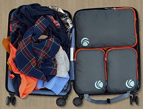 Cipway Compressie verpakking kubussen set, ultralichte uitbreidbare reisorganisatoren voor handbagage (grijs 3 stuks) - Image 7