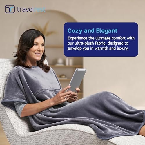 Travelrest® 4-in-1 Premier Class reisdeken met tas - lendensteun - zacht en luxueus - Image 4