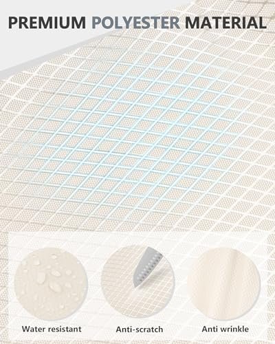 Anjing Compression Packing Cubes 8 set, mesh uitbreidbare bagageverpakkingsorganisatoren voor reizen, reisaccessoires met schoenentas/waszak/ondergoedtas/make-uptas, beige - Image 5