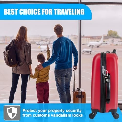 Diyife TSA-bagagesloten, [2-pak] 3-cijferige veiligheidskoffersloten, combinatiehangslot voor koffers, flexibel kabel-reisslot, TSA-goedgekeurde bagagesloten voor koffers, reisbagage, koffer - Image 4