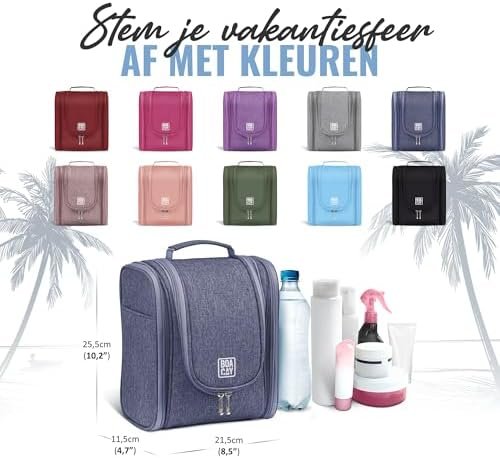 BOACAY Hangende Reistoilettas voor Dames en Heren, Make-Up Tas, Douche- en Wastas, Organizerset voor Cosmetica, Benodigdheden, Reisaccessoires - Image 3