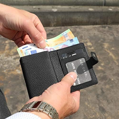 Solo Pelle Leren portemonnee Q-Wallet met geïntegreerde kaarthouder voor 15 kaarten + bankbiljetten | creditcardhouder met RFID, mat zwart, One Size, creditcardhoes - Image 6