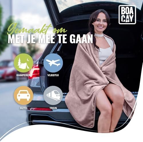 BOACAY Zachte en Warme Reisdeken voor Vliegtuig en Auto - Lange Vlucht Essentieel voor Vrouwen, Mannen, Kinderen - Compact Kussen met Bagagemouw en Rugzak Klem - Image 8