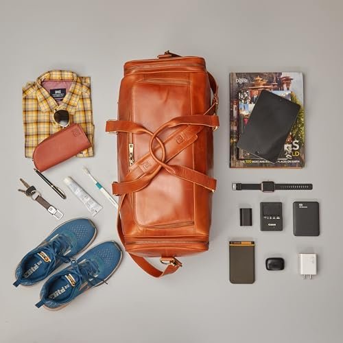 NEGOTIA Alpha - Leren Weekendtas Heren en Dames - Premium leren Reistas - Duffel Bag - Luxe Top-Grain Leer - Bruin - Image 4