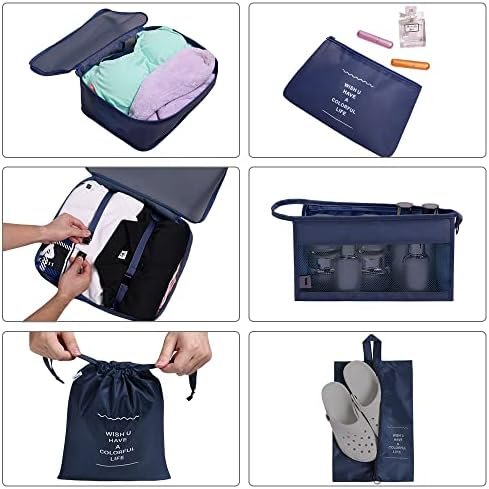OSDUE Verpakkingstassen voor koffer, 9 stuks, waterdichte reiszakken, set, organizers, opbergzakken met zak voor digitale spullen en schoenentas voor kleding, koffer, schoenen - Image 4