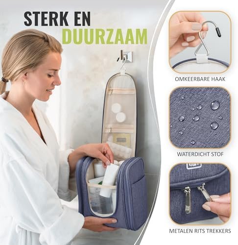 BOACAY Hangende Reistoilettas voor Dames en Heren, Make-Up Tas, Douche- en Wastas, Organizerset voor Cosmetica, Benodigdheden, Reisaccessoires - Image 8