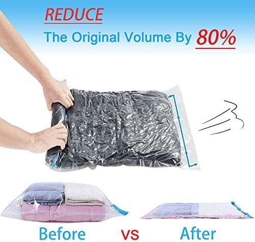 KEYRI 6 stuks compressiezakken om op te rollen, vacuümzakken voor kleding, opbergzakken, vacuüm herbruikbare kledingzakken voor reisbagage, 60 x 40 cm - Image 3