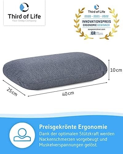 Reiskussen VOLAR Quickdry | Nekkussen van visco-schuim | Orthopedisch HWK- neksteunkussen met warmteregulerend en sneldrogend overtrek | Klein hoofdkussen voor op reis, 40x25x10 cm - Image 2