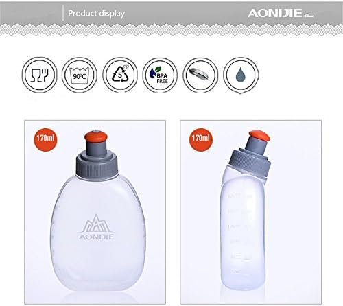 AONIJIE 2 stuks 250 ml/350 ml/450 ml/500 ml/600 ml opvouwbare BPA-vrije TPU drinkflessen sportfles (170ml-2pcs-Harde Ketel) - Image 5