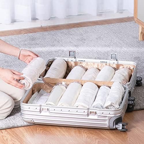 KEYRI 6 stuks compressiezakken om op te rollen, vacuümzakken voor kleding, opbergzakken, vacuüm herbruikbare kledingzakken voor reisbagage, 60 x 40 cm - Image 8
