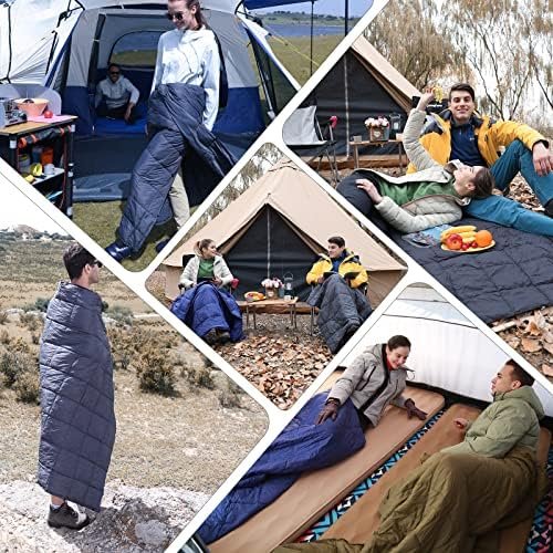 KingCamp Reisdeken Multifunctionele Ultralight Camping Deken met Snap Button Emergency Slaapzak voor binnen of buiten, 175 x 135cm - Image 6