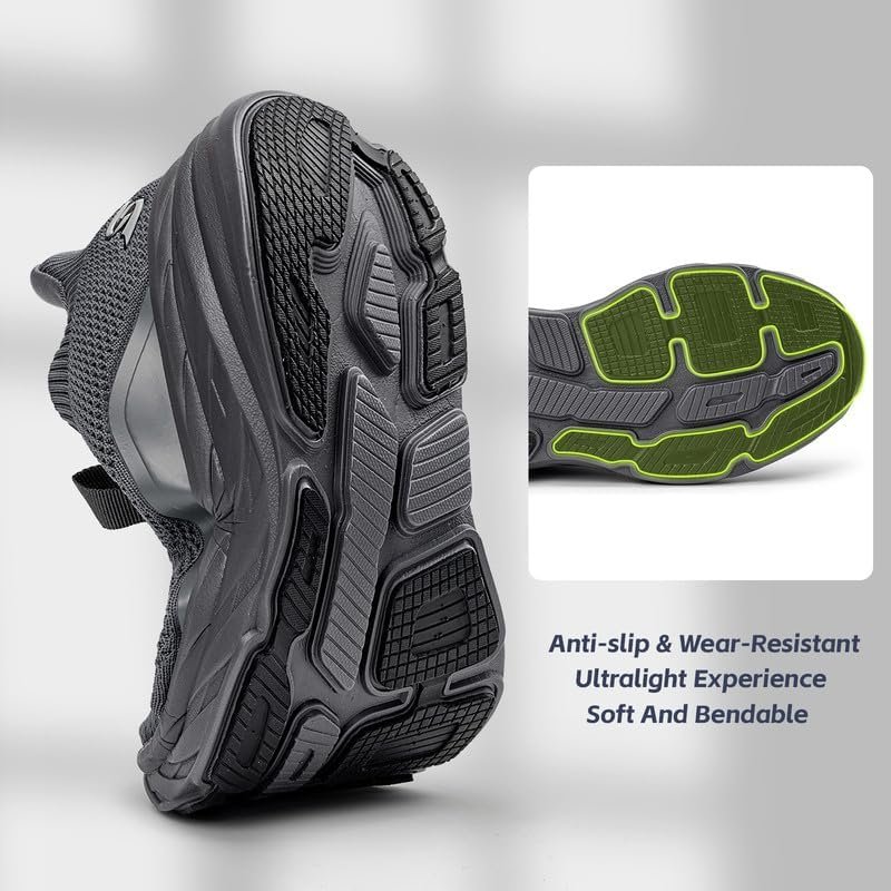 Sosenfer Heren Slip In Hands Free Schoenen Slip Op Sneakers Ademend Mesh UltraLicht Hardloopschoenen Sportschoenen Trainers Wandelschoenen Joggingschoenen - Image 5
